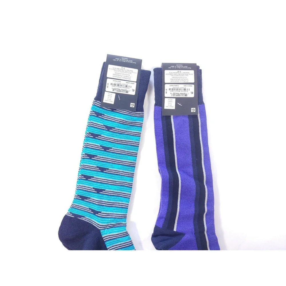 Alfani Men's Set of 2 Striped Triangle Vertical Dress Socks Size 7-12